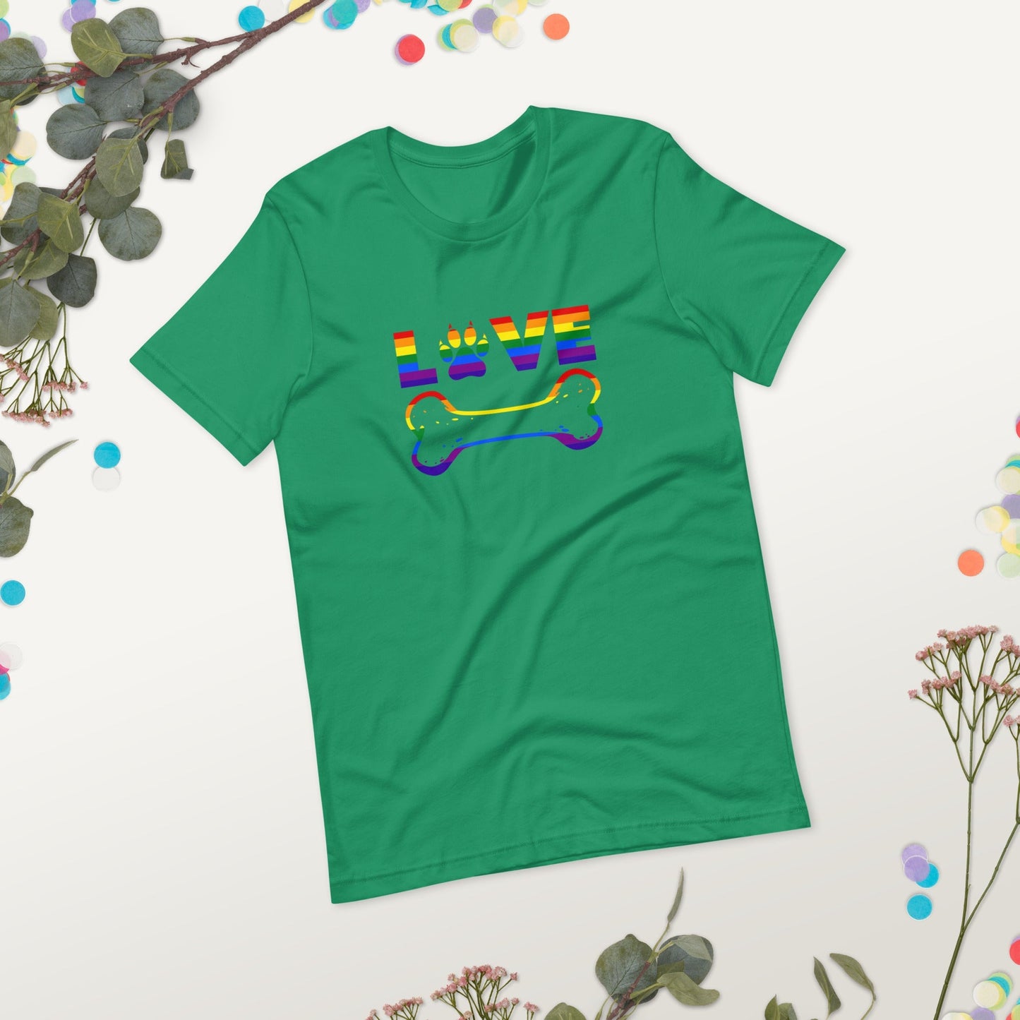 Dog Bone Rainbow T-Shirt - DoggyLoveandMore