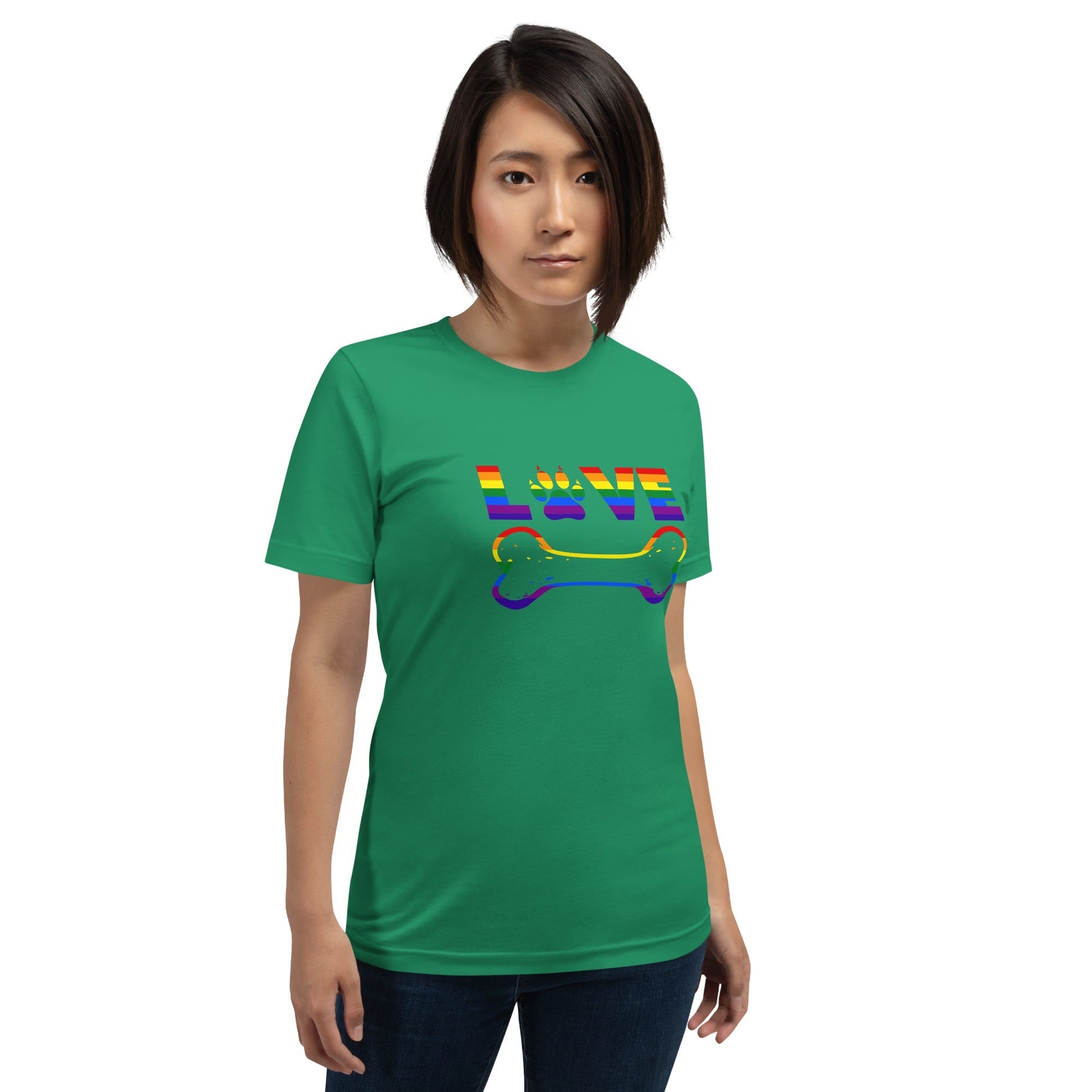 Dog Bone Rainbow T-Shirt - DoggyLoveandMore