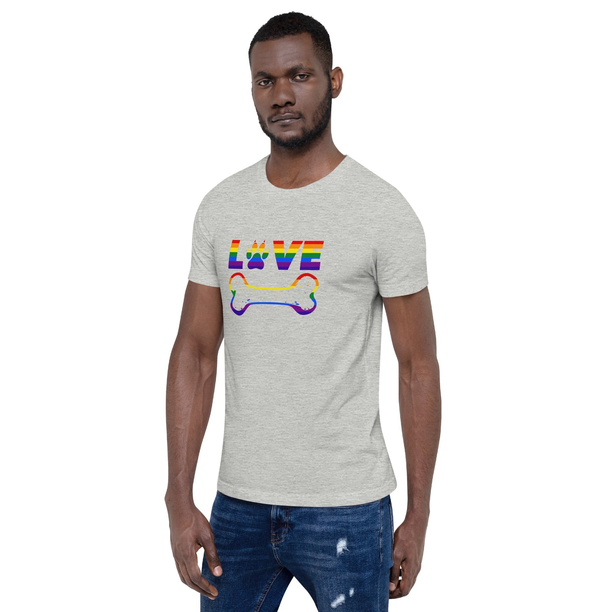 Dog Bone Rainbow T-Shirt - DoggyLoveandMore