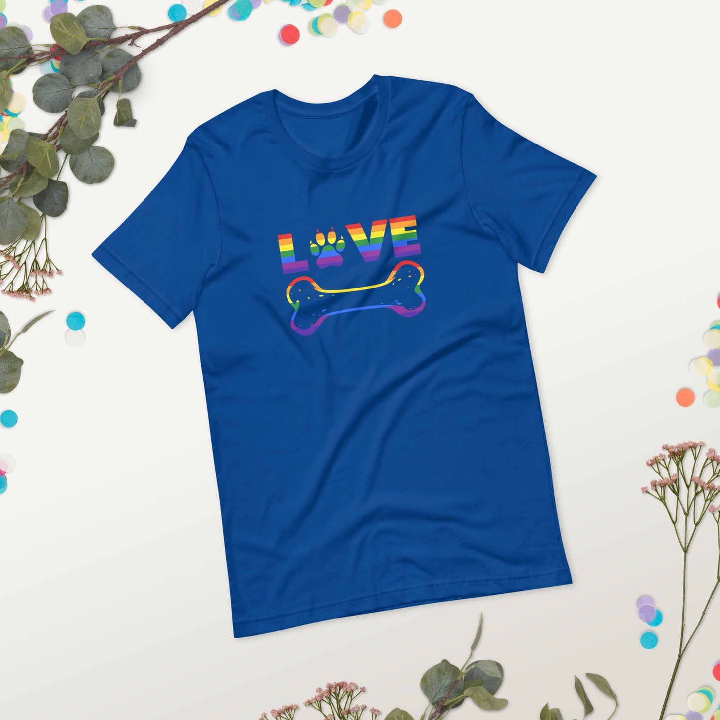 Dog Bone Rainbow T-Shirt - DoggyLoveandMore