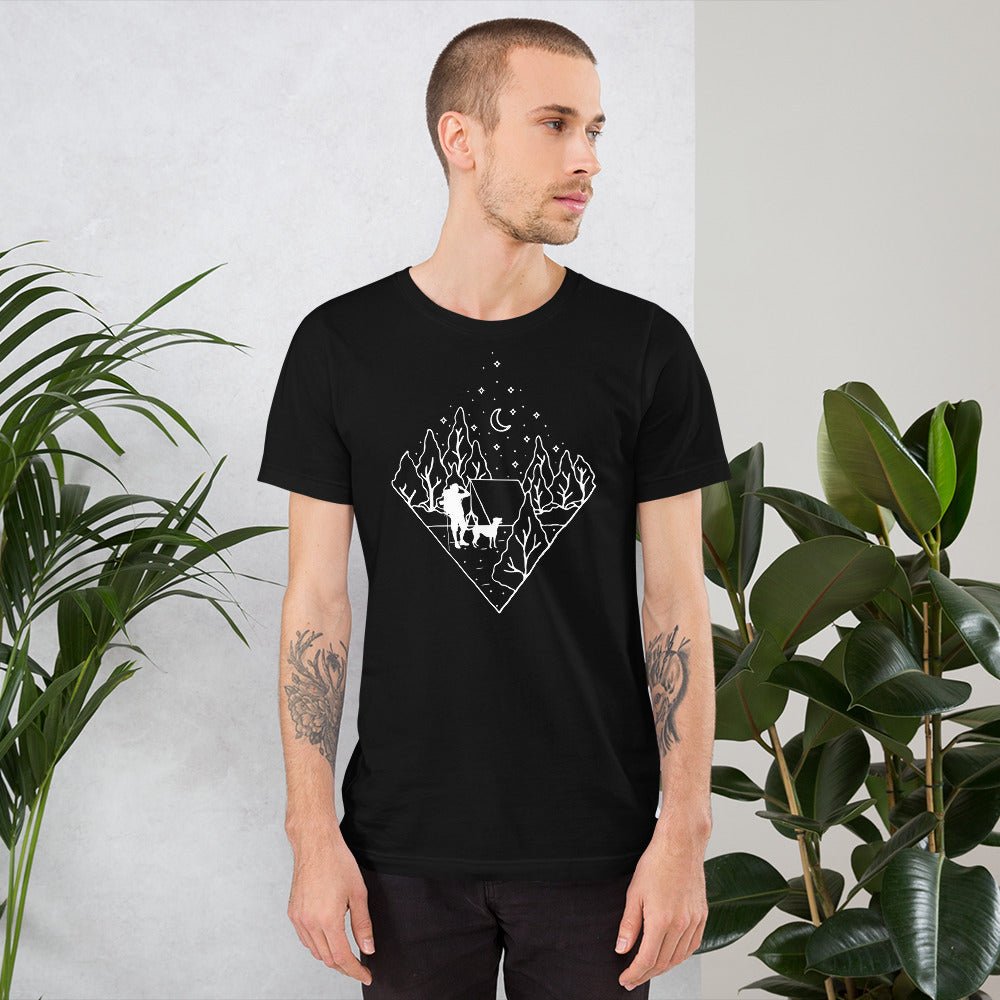 Dog Dad Camping T-Shirt - DoggyLoveandMore