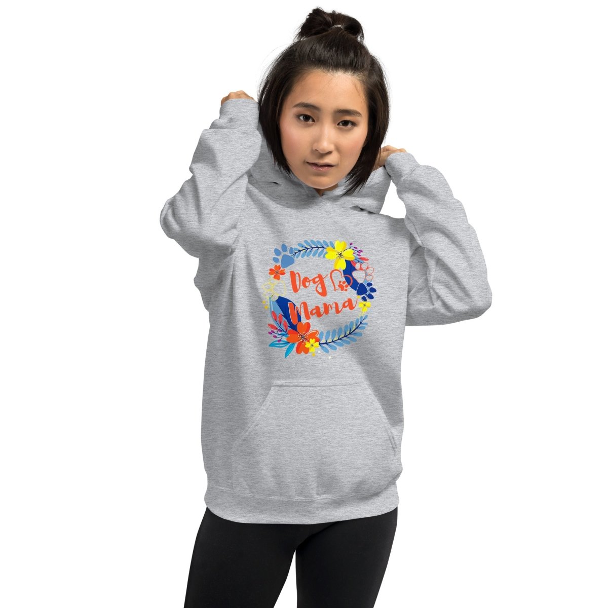Dog Mama Flower Hoodie - DoggyLoveandMore