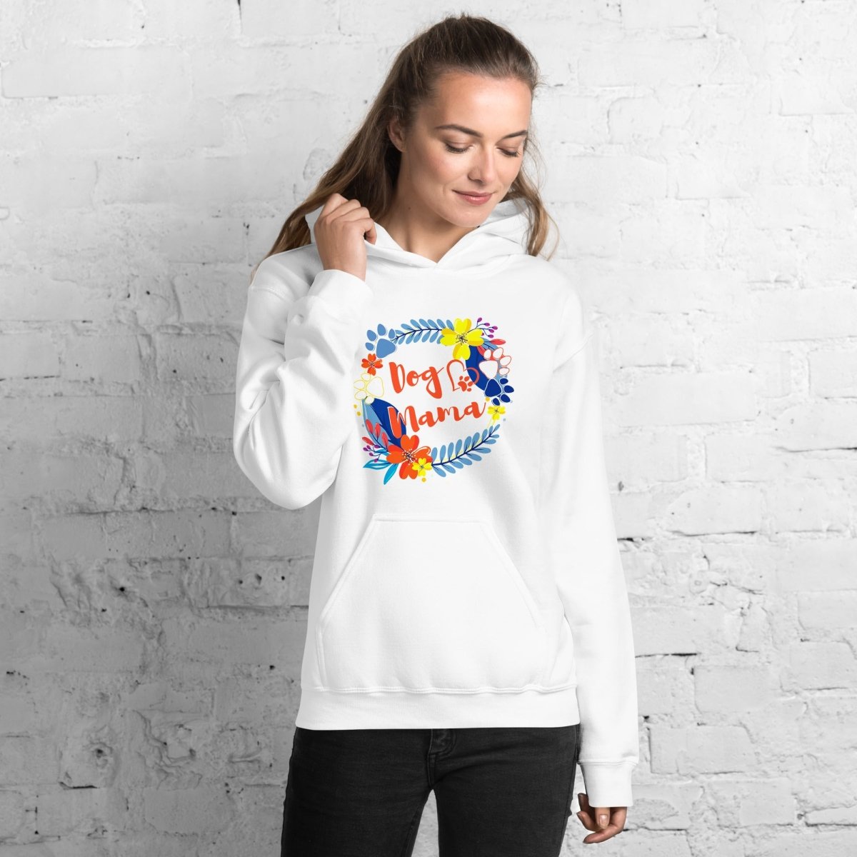 Dog Mama Flower Hoodie - DoggyLoveandMore