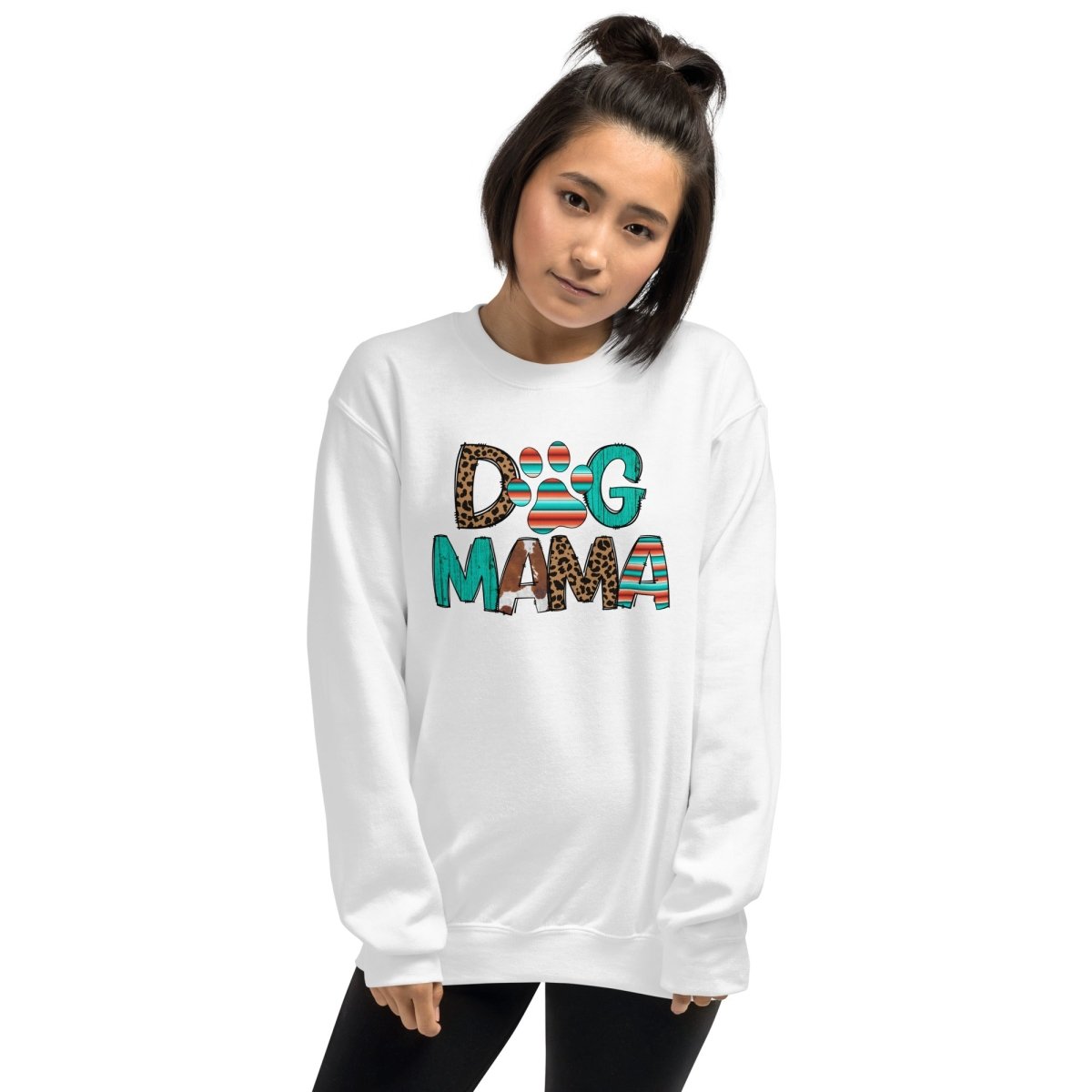 Dog Mama Leopard Print Sweatshirt - DoggyLoveandMore