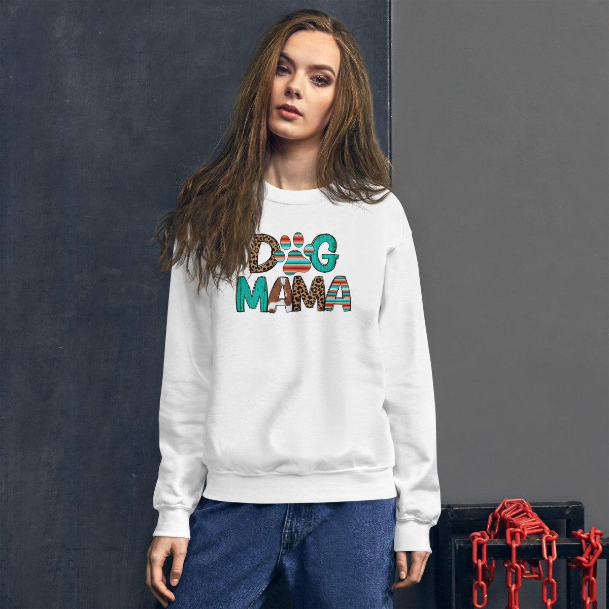 Dog Mama Leopard Print Sweatshirt - DoggyLoveandMore