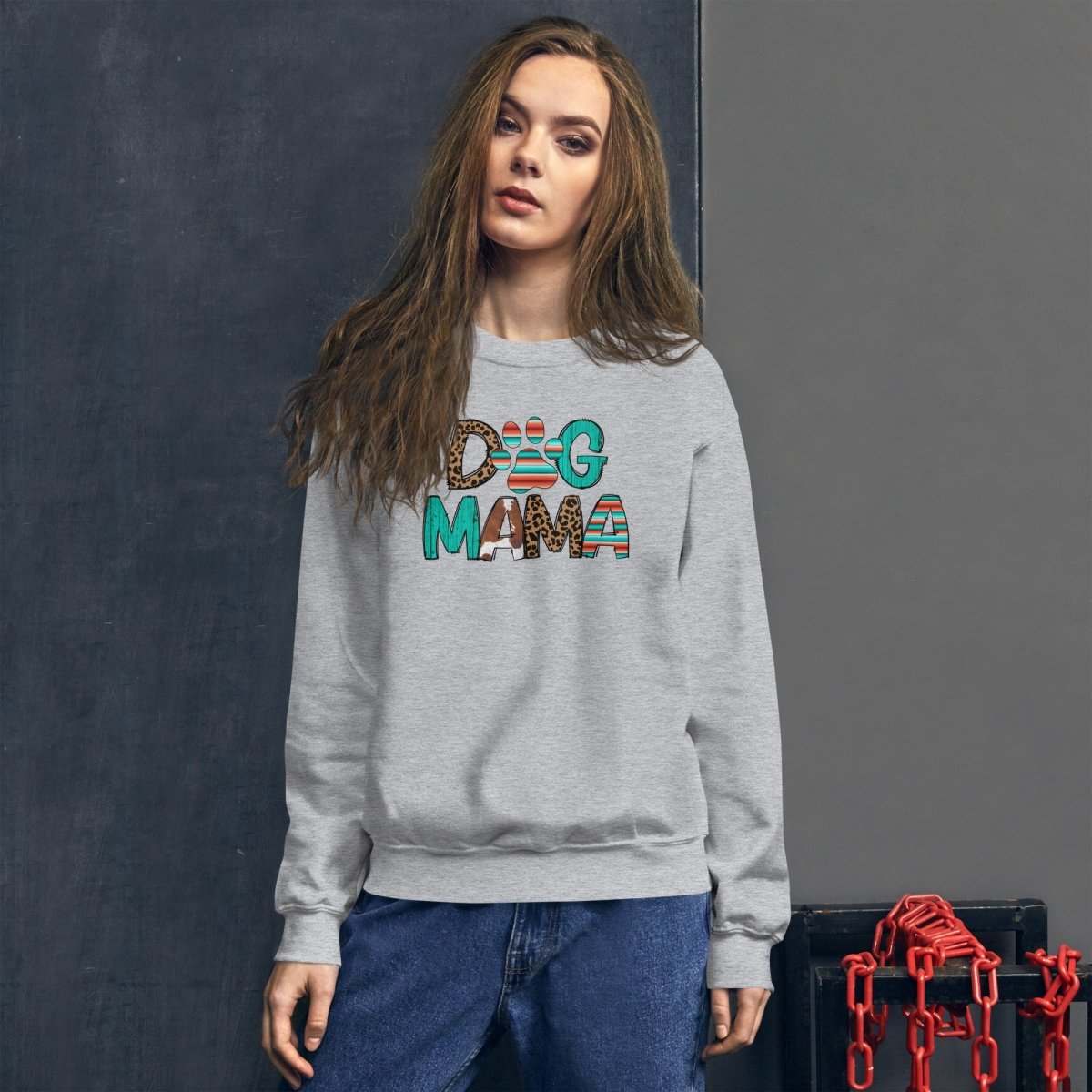 Dog Mama Leopard Print Sweatshirt - DoggyLoveandMore