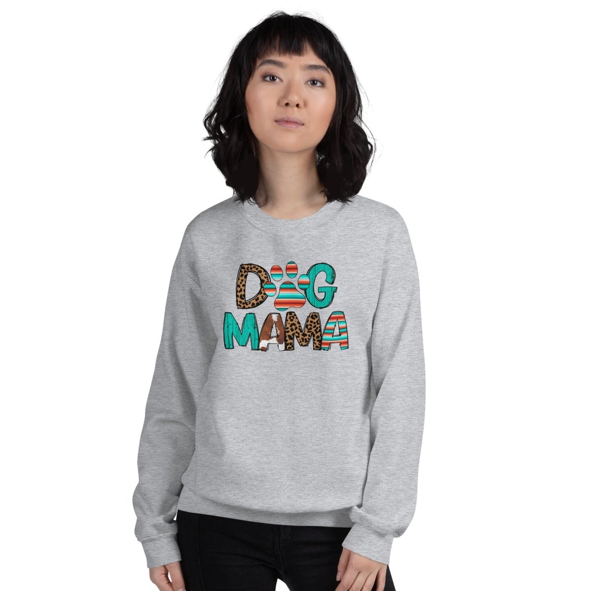 Dog Mama Leopard Print Sweatshirt - DoggyLoveandMore