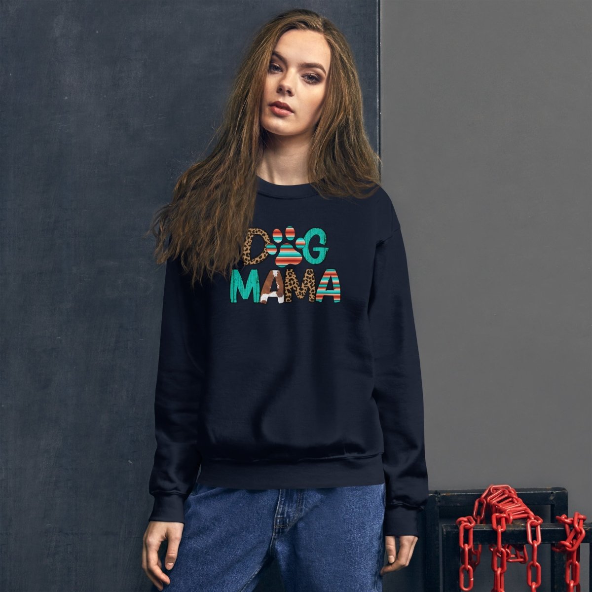 Dog Mama Leopard Print Sweatshirt - DoggyLoveandMore