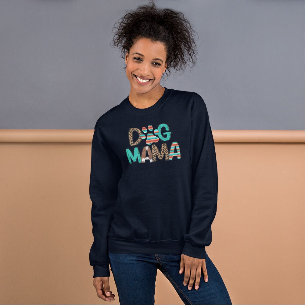 Dog Mama Leopard Print Sweatshirt - DoggyLoveandMore