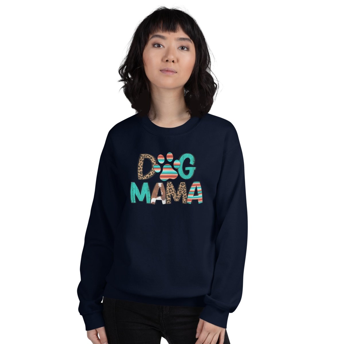 Dog Mama Leopard Print Sweatshirt - DoggyLoveandMore