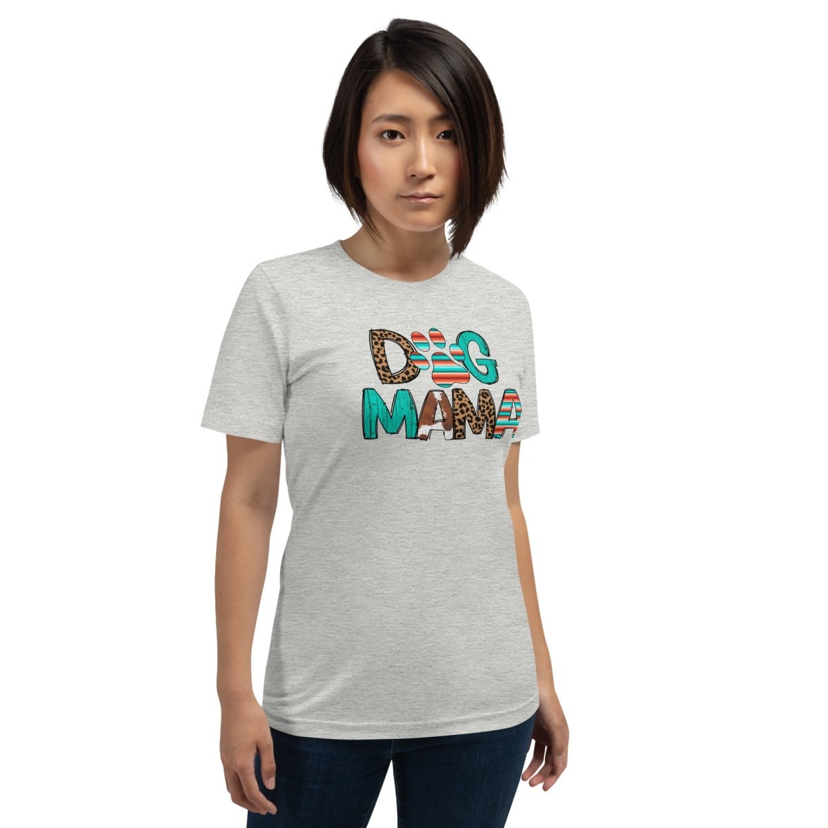 Dog Mama Leopard Print T-Shirt - DoggyLoveandMore