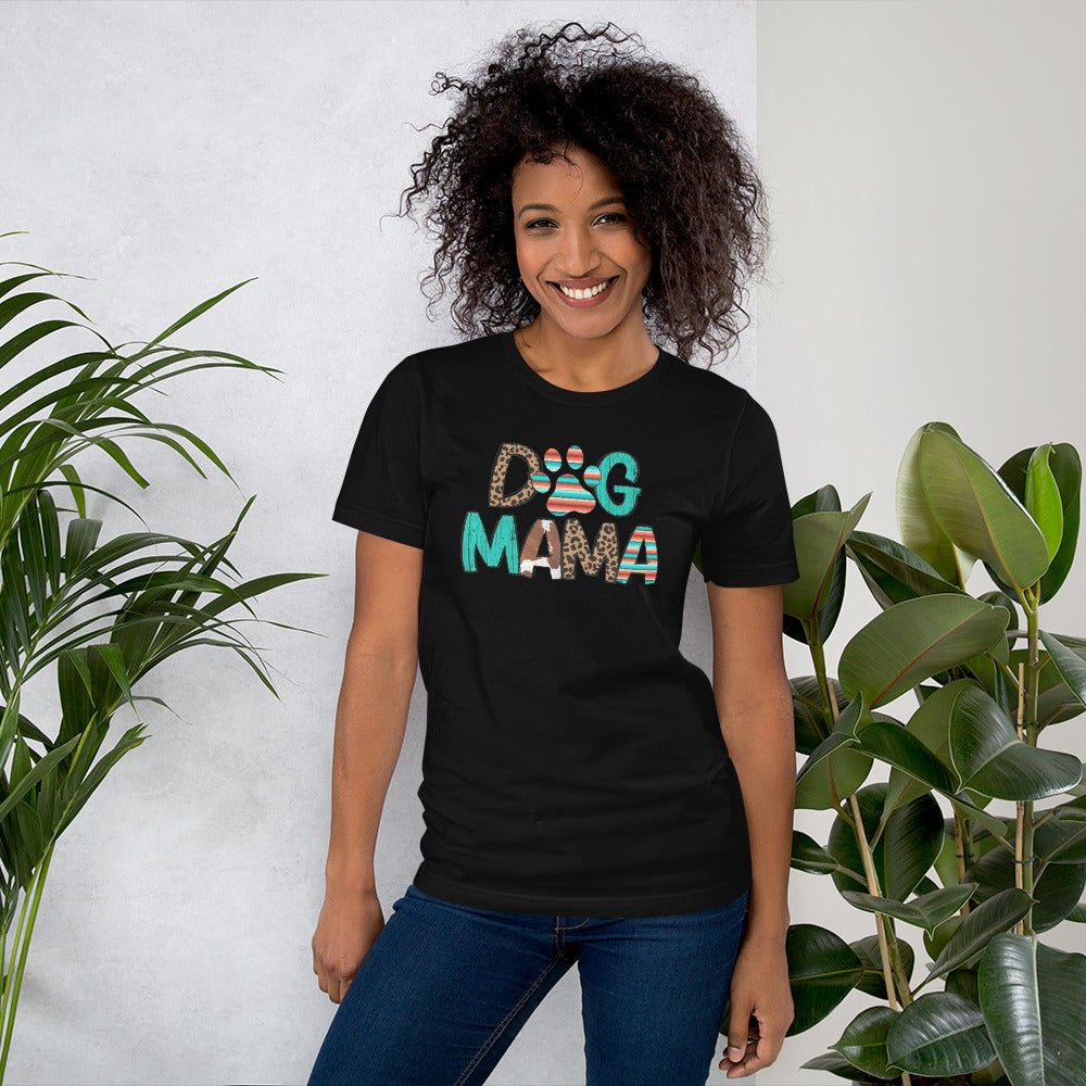 Dog Mama Leopard Print T-Shirt - DoggyLoveandMore