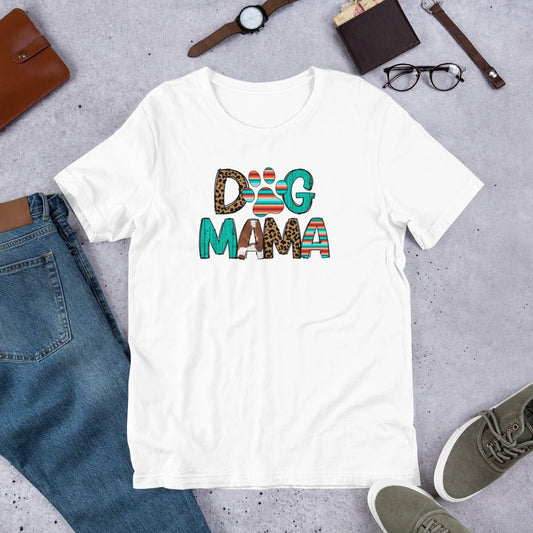 Dog Mama Leopard Print T-Shirt - DoggyLoveandMore