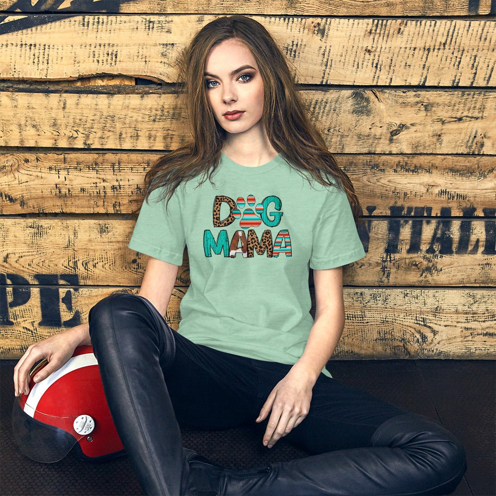 Dog Mama Leopard Print T-Shirt - DoggyLoveandMore