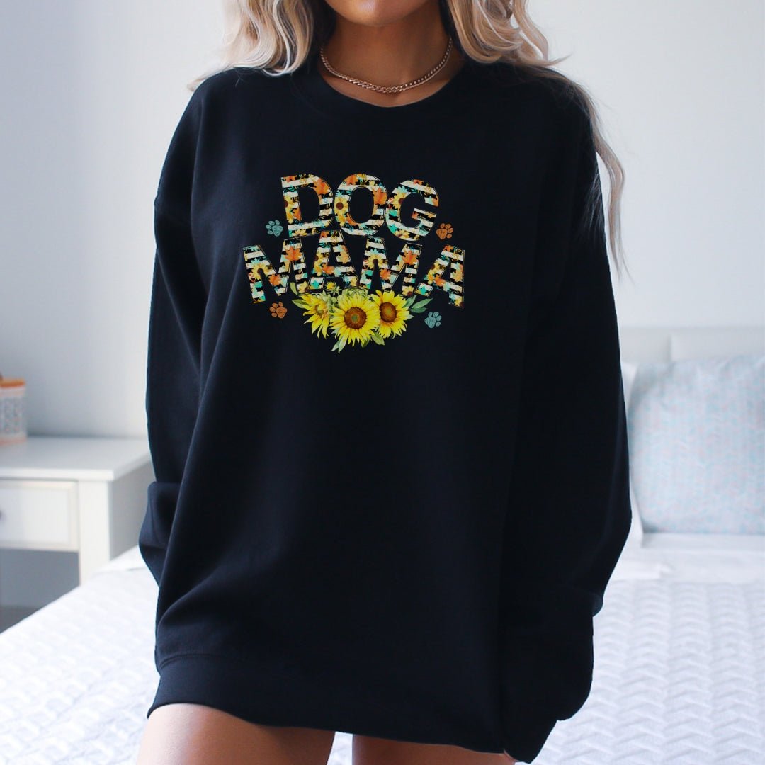 Dog Mama Sunflower Sweatshirt - DoggyLoveandMore