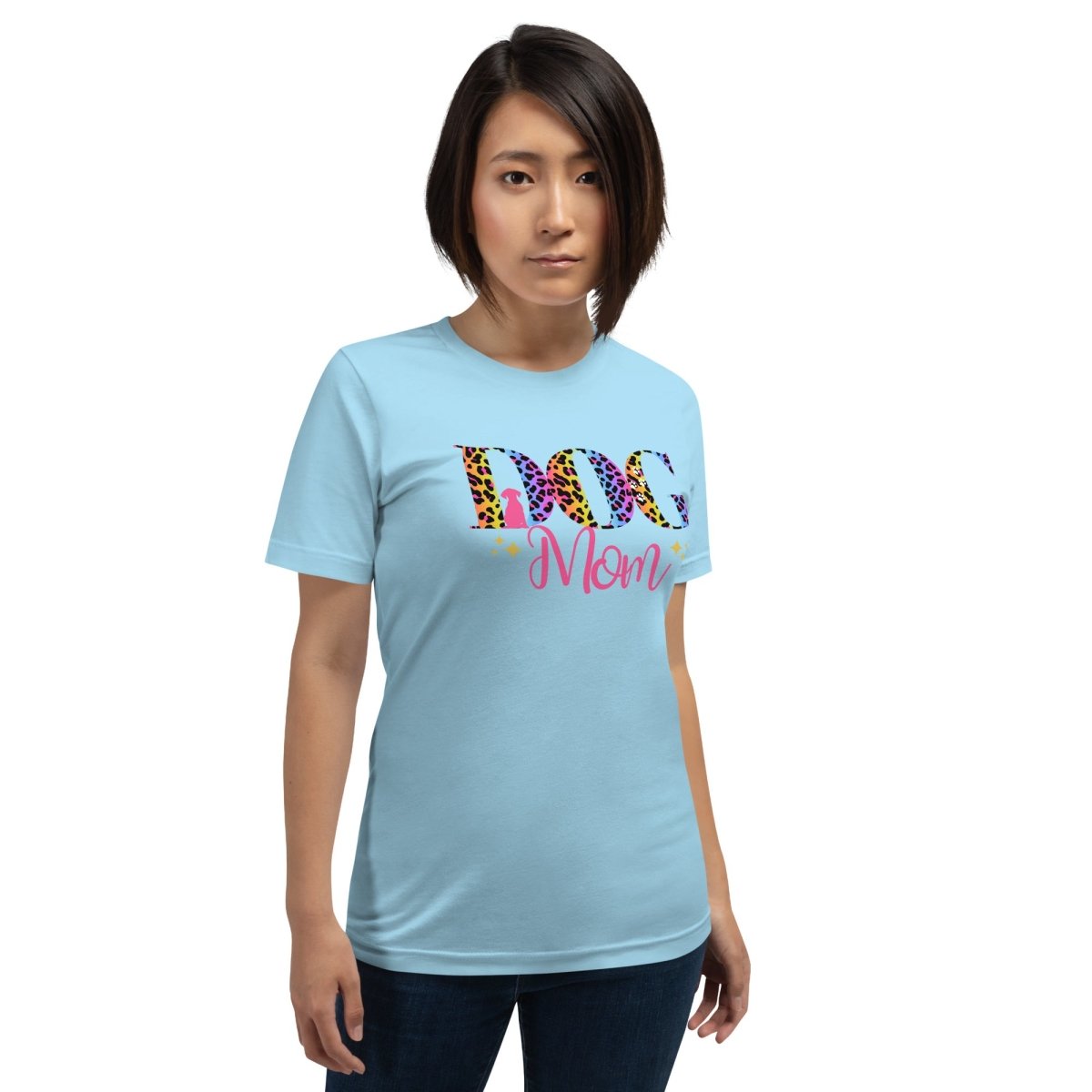 Dog Mom Leopard and Stars T-Shirt - DoggyLoveandMore