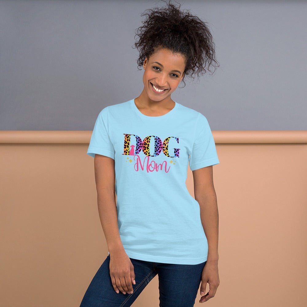 Dog Mom Leopard and Stars T-Shirt - DoggyLoveandMore