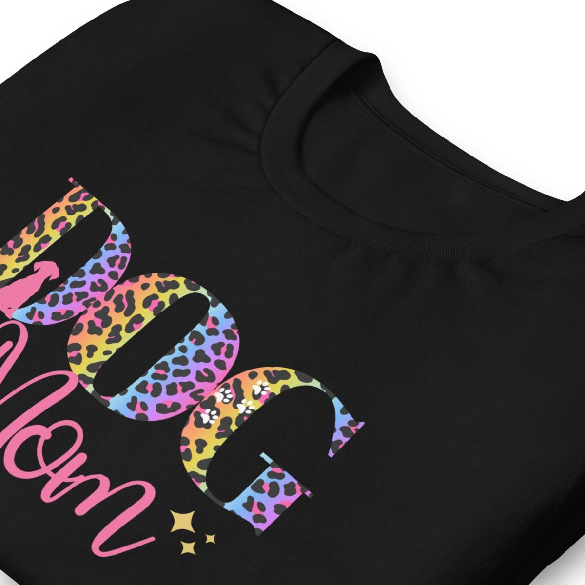 Dog Mom Leopard and Stars T-Shirt - DoggyLoveandMore