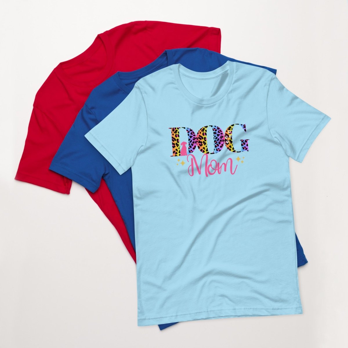 Dog Mom Leopard and Stars T-Shirt - DoggyLoveandMore