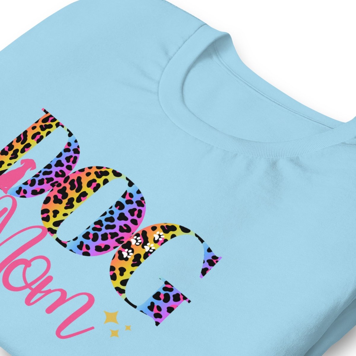 Dog Mom Leopard and Stars T-Shirt - DoggyLoveandMore