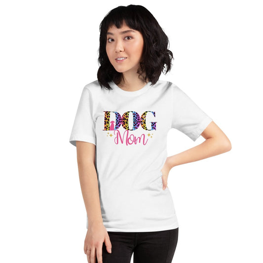 Dog Mom Leopard and Stars T-Shirt - DoggyLoveandMore