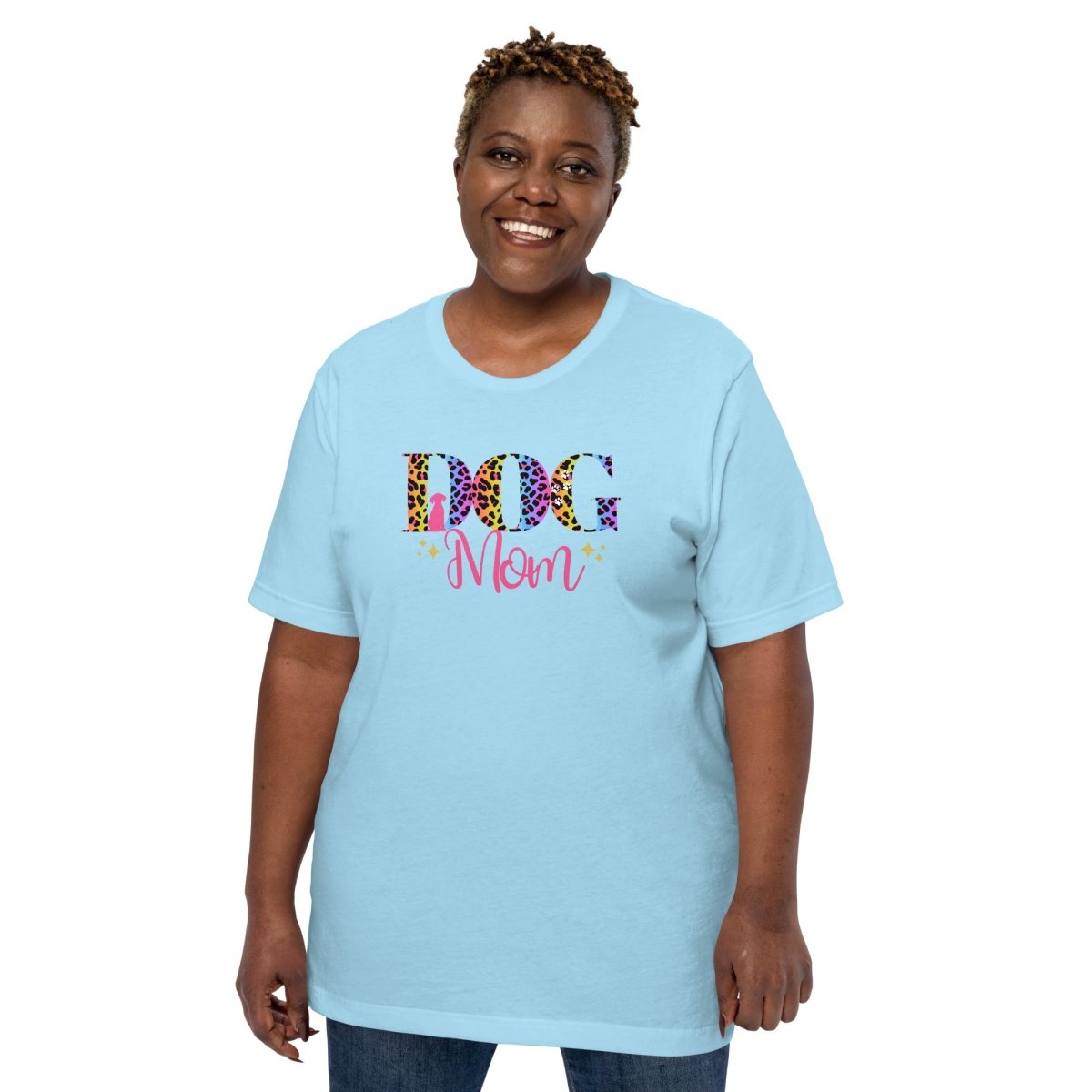 Dog Mom Leopard and Stars T-Shirt - DoggyLoveandMore