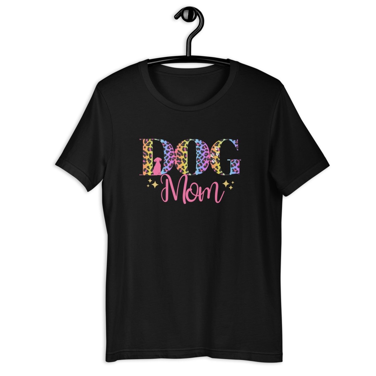 Dog Mom Leopard and Stars T-Shirt - DoggyLoveandMore