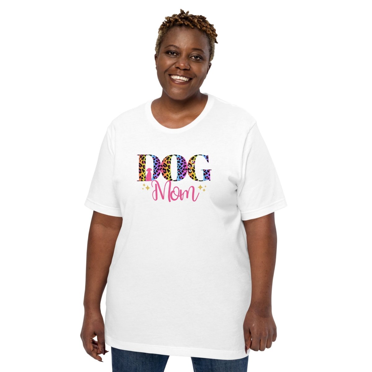 Dog Mom Leopard and Stars T-Shirt - DoggyLoveandMore