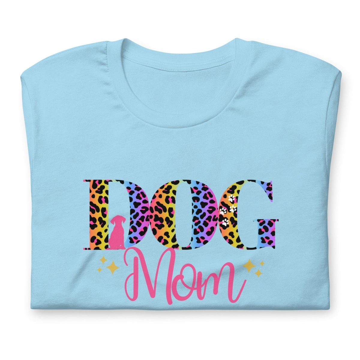 Dog Mom Leopard and Stars T-Shirt - DoggyLoveandMore