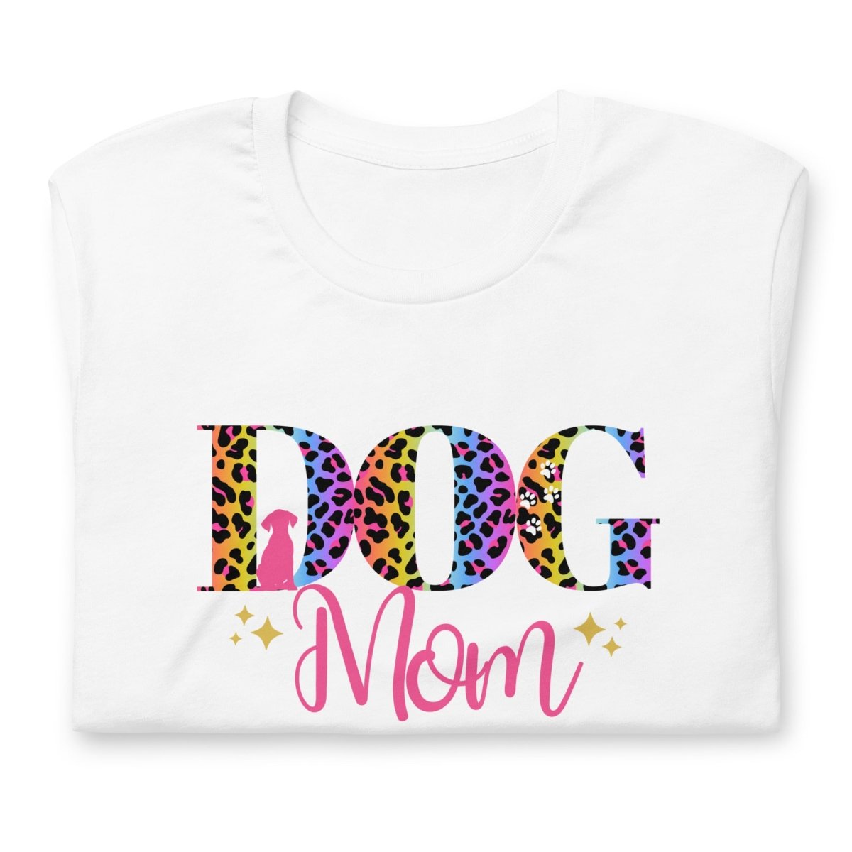 Dog Mom Leopard and Stars T-Shirt - DoggyLoveandMore