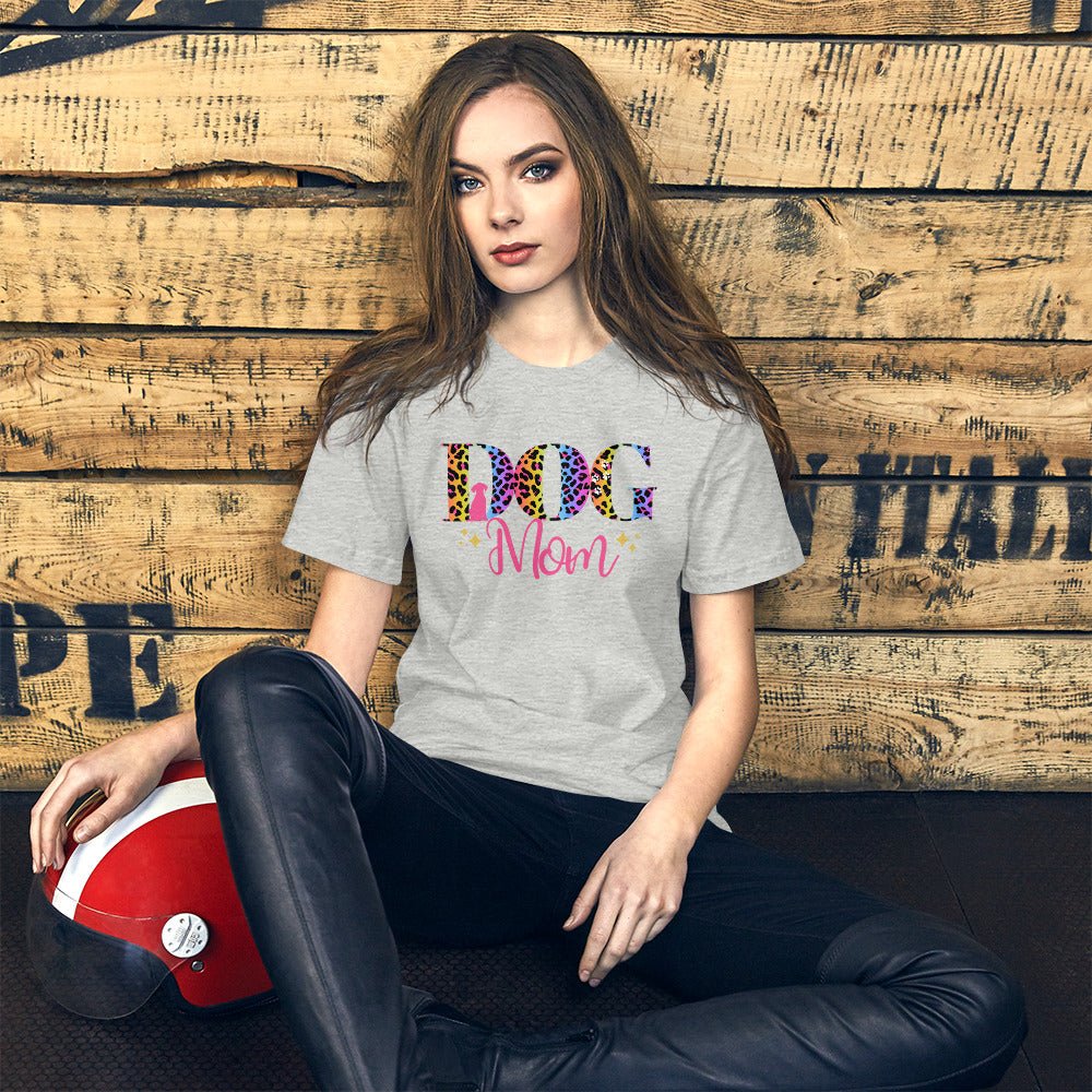 Dog Mom Leopard and Stars T-Shirt - DoggyLoveandMore