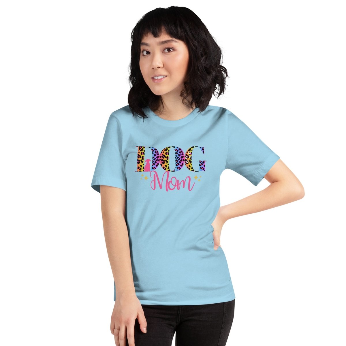 Dog Mom Leopard and Stars T-Shirt - DoggyLoveandMore