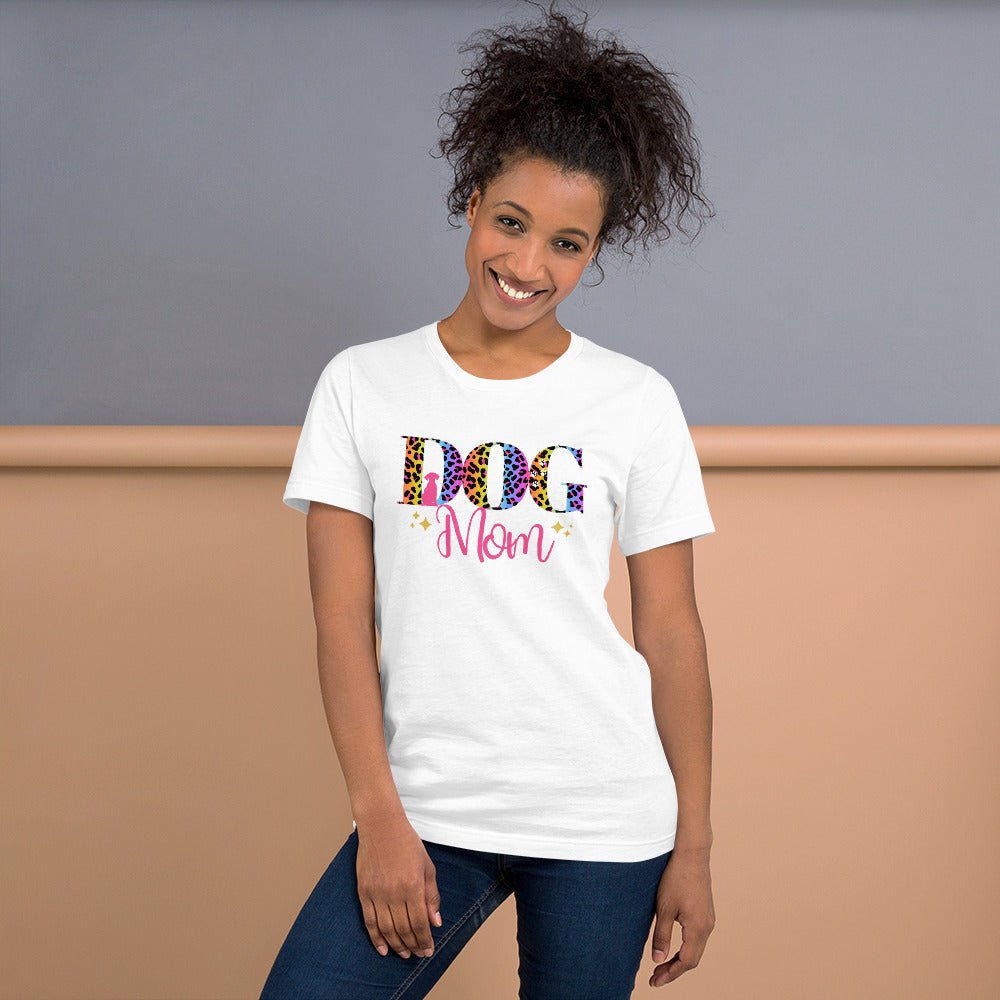 Dog Mom Leopard and Stars T-Shirt - DoggyLoveandMore