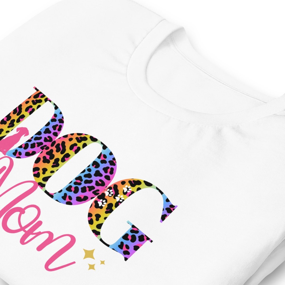 Dog Mom Leopard and Stars T-Shirt - DoggyLoveandMore