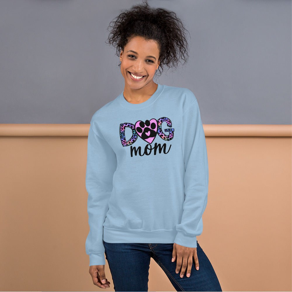 Dog Mom Leopard Paw Sweatshirt - DoggyLoveandMore