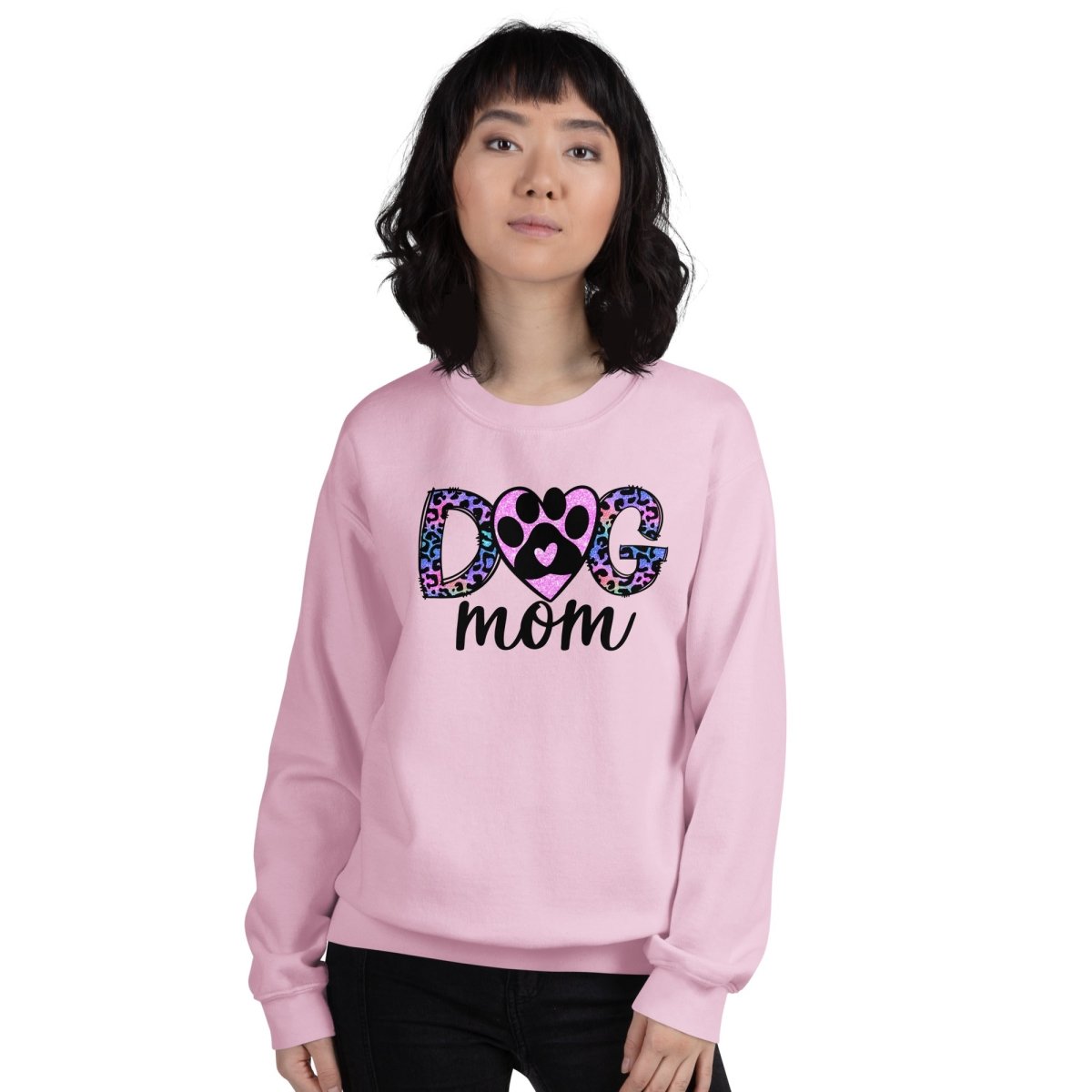 Dog Mom Leopard Paw Sweatshirt - DoggyLoveandMore