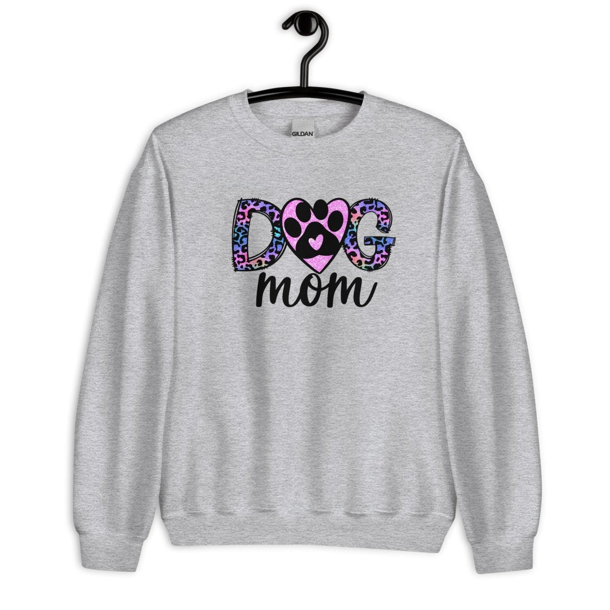 Dog Mom Leopard Paw Sweatshirt - DoggyLoveandMore