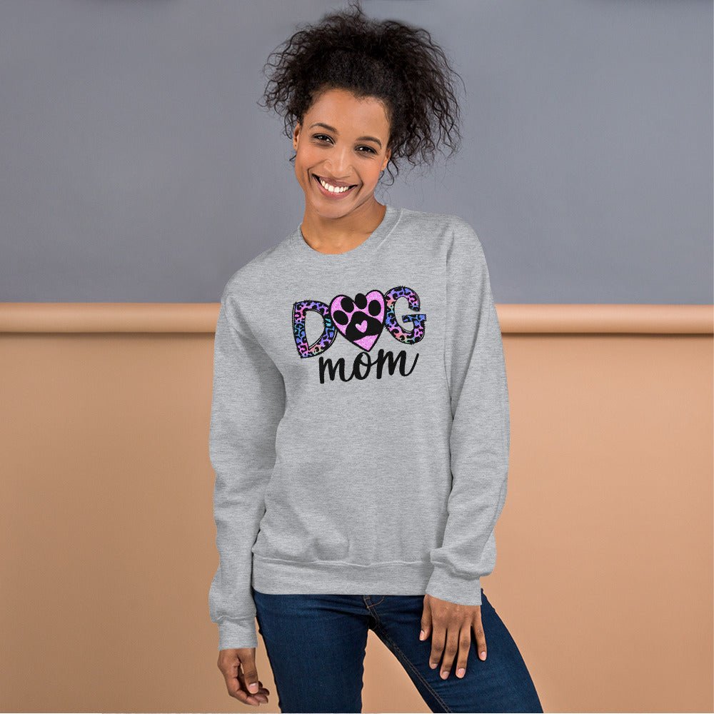 Dog Mom Leopard Paw Sweatshirt - DoggyLoveandMore