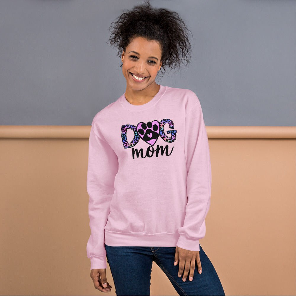 Dog Mom Leopard Paw Sweatshirt - DoggyLoveandMore