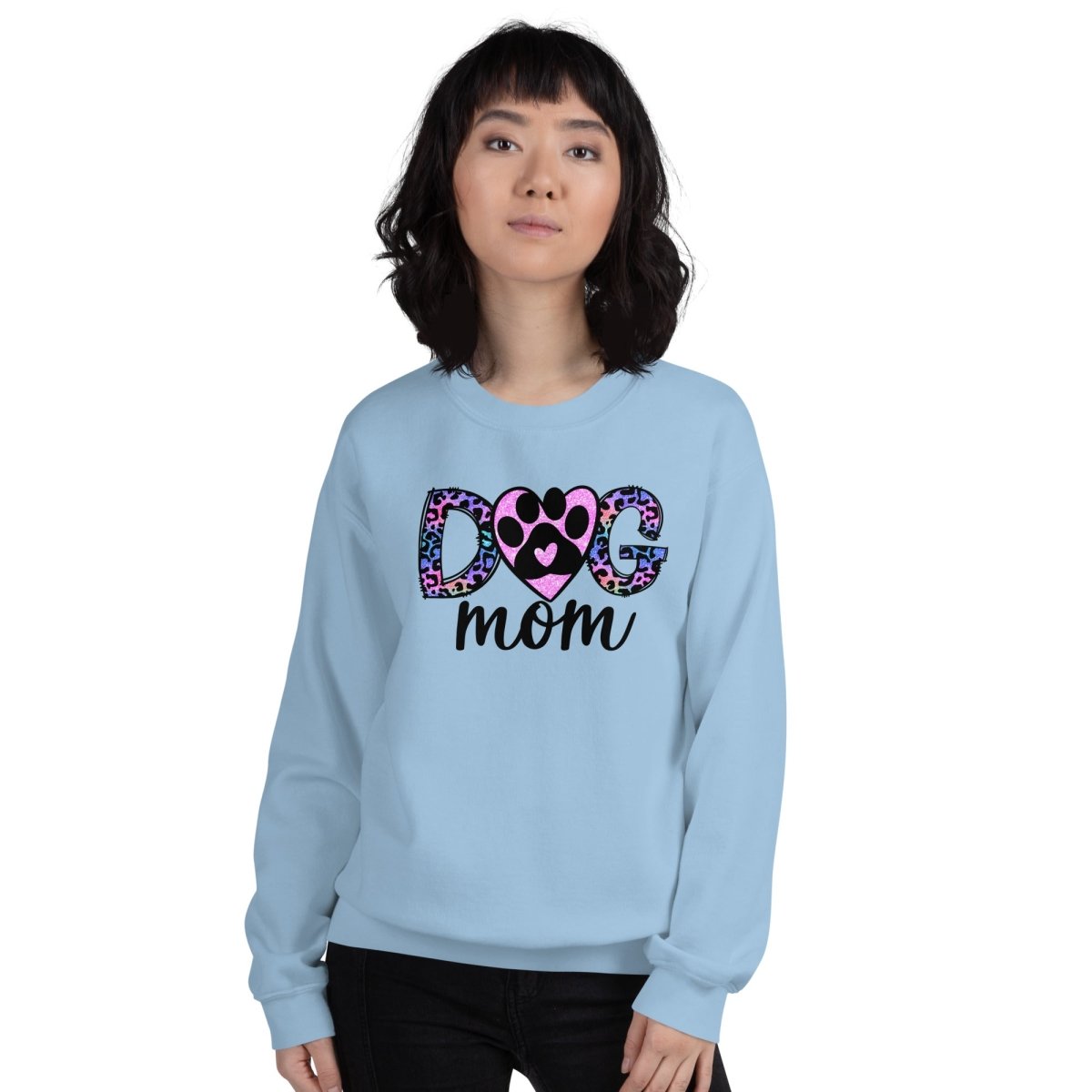 Dog Mom Leopard Paw Sweatshirt - DoggyLoveandMore