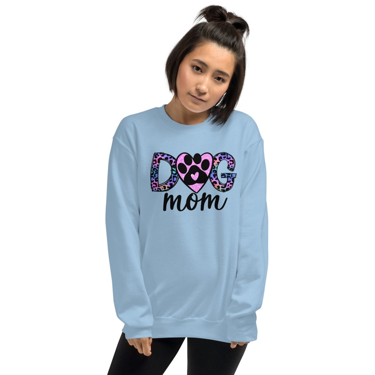 Dog Mom Leopard Paw Sweatshirt - DoggyLoveandMore