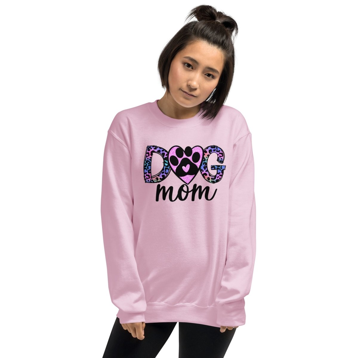 Dog Mom Leopard Paw Sweatshirt - DoggyLoveandMore