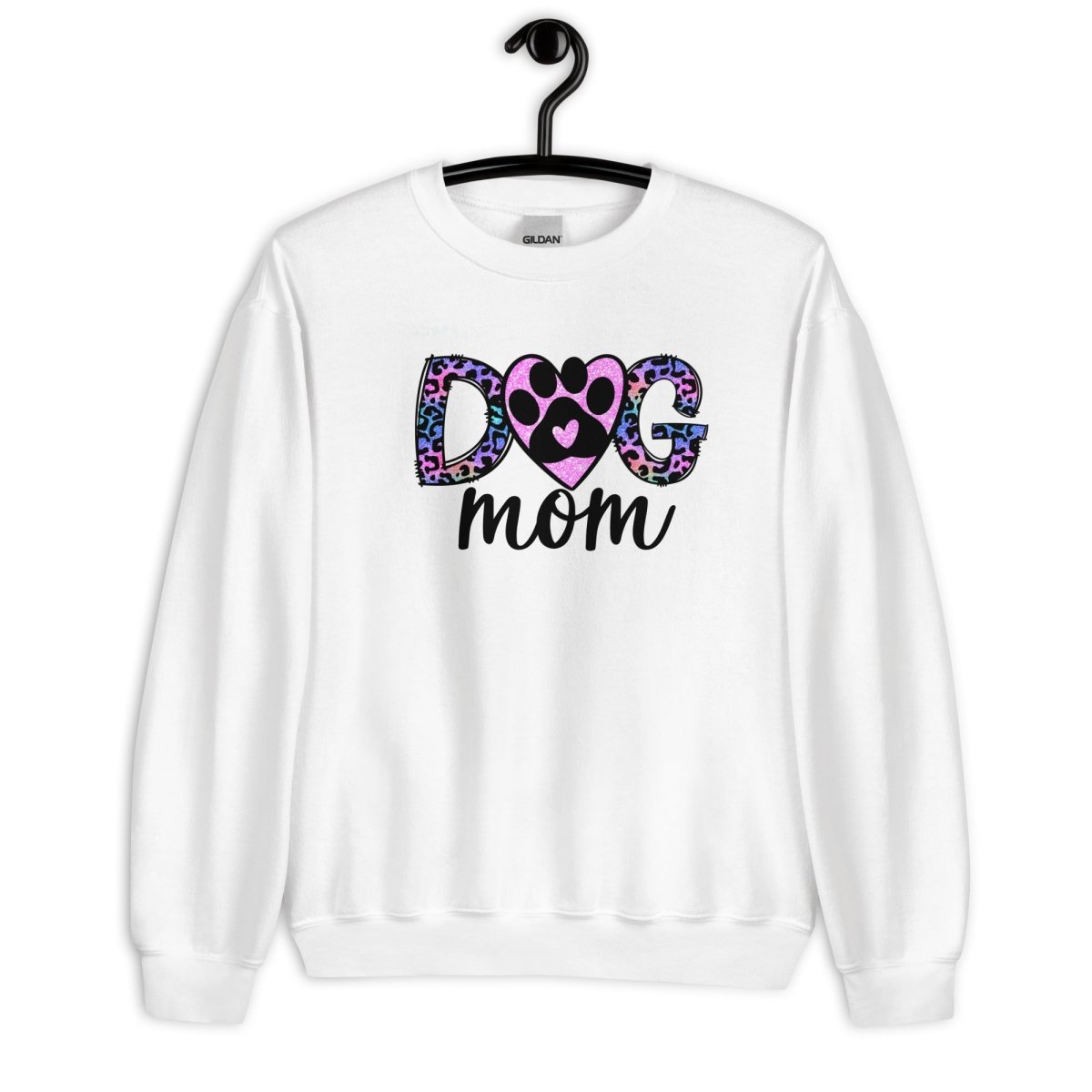 Dog Mom Leopard Paw Sweatshirt - DoggyLoveandMore
