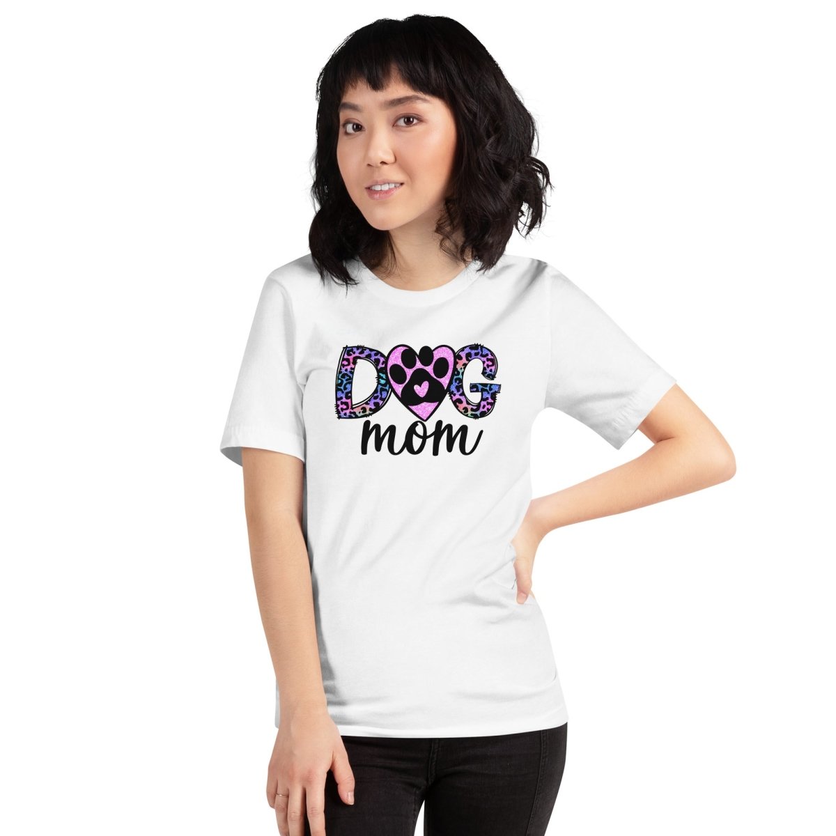 Dog Mom Leopard Paw T-Shirt - DoggyLoveandMore