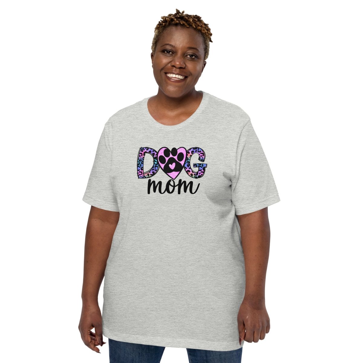 Dog Mom Leopard Paw T-Shirt - DoggyLoveandMore