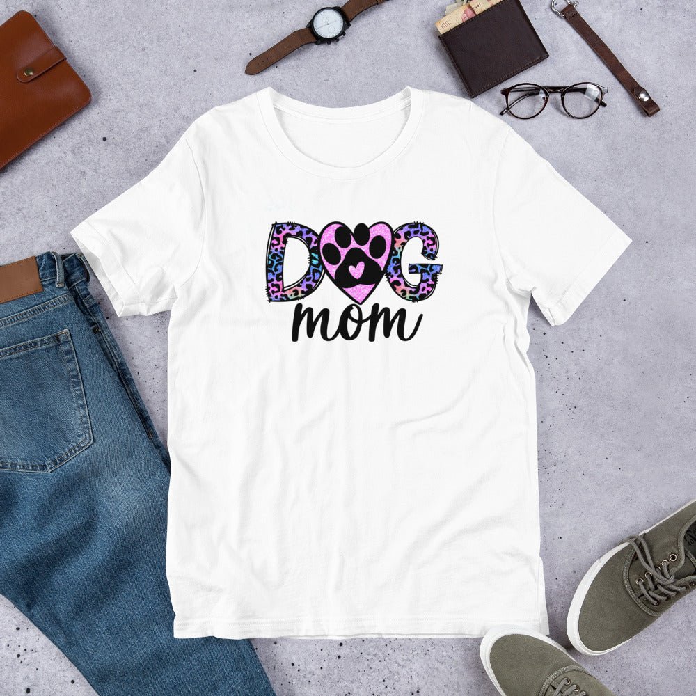 Dog Mom Leopard Paw T-Shirt - DoggyLoveandMore