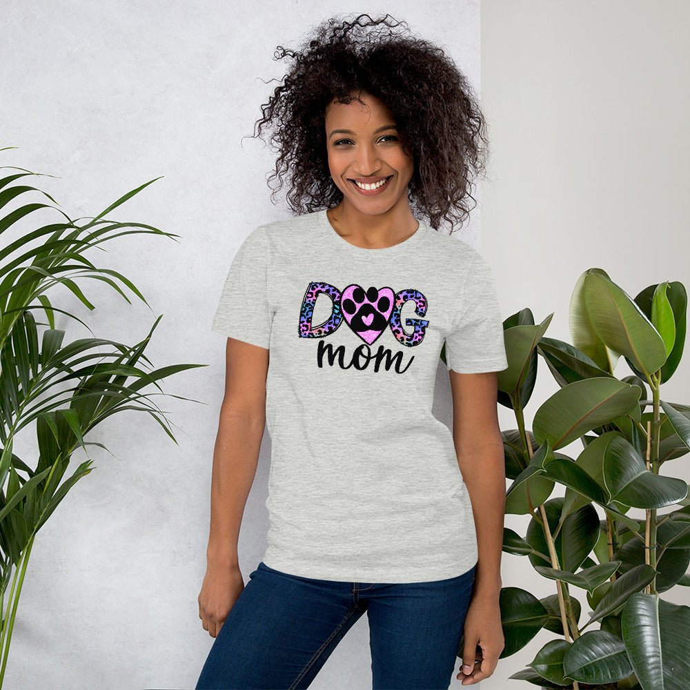 Dog Mom Leopard Paw T-Shirt - DoggyLoveandMore