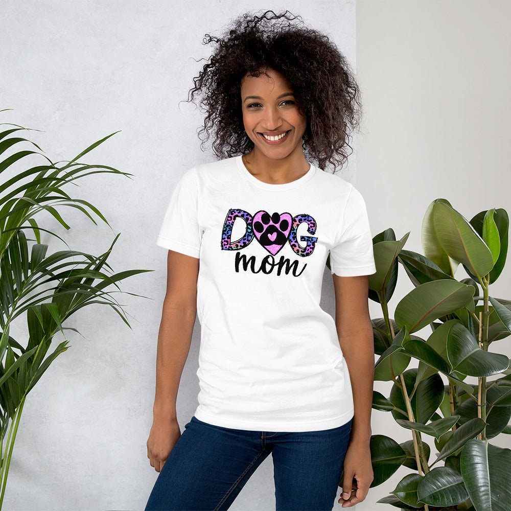 Dog Mom Leopard Paw T-Shirt - DoggyLoveandMore