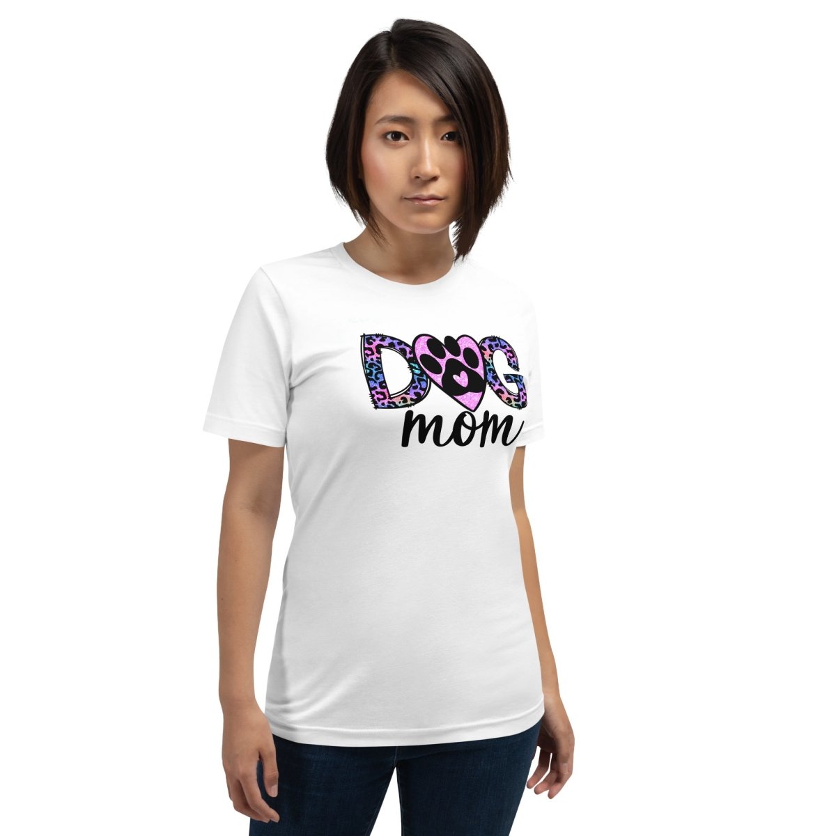 Dog Mom Leopard Paw T-Shirt - DoggyLoveandMore