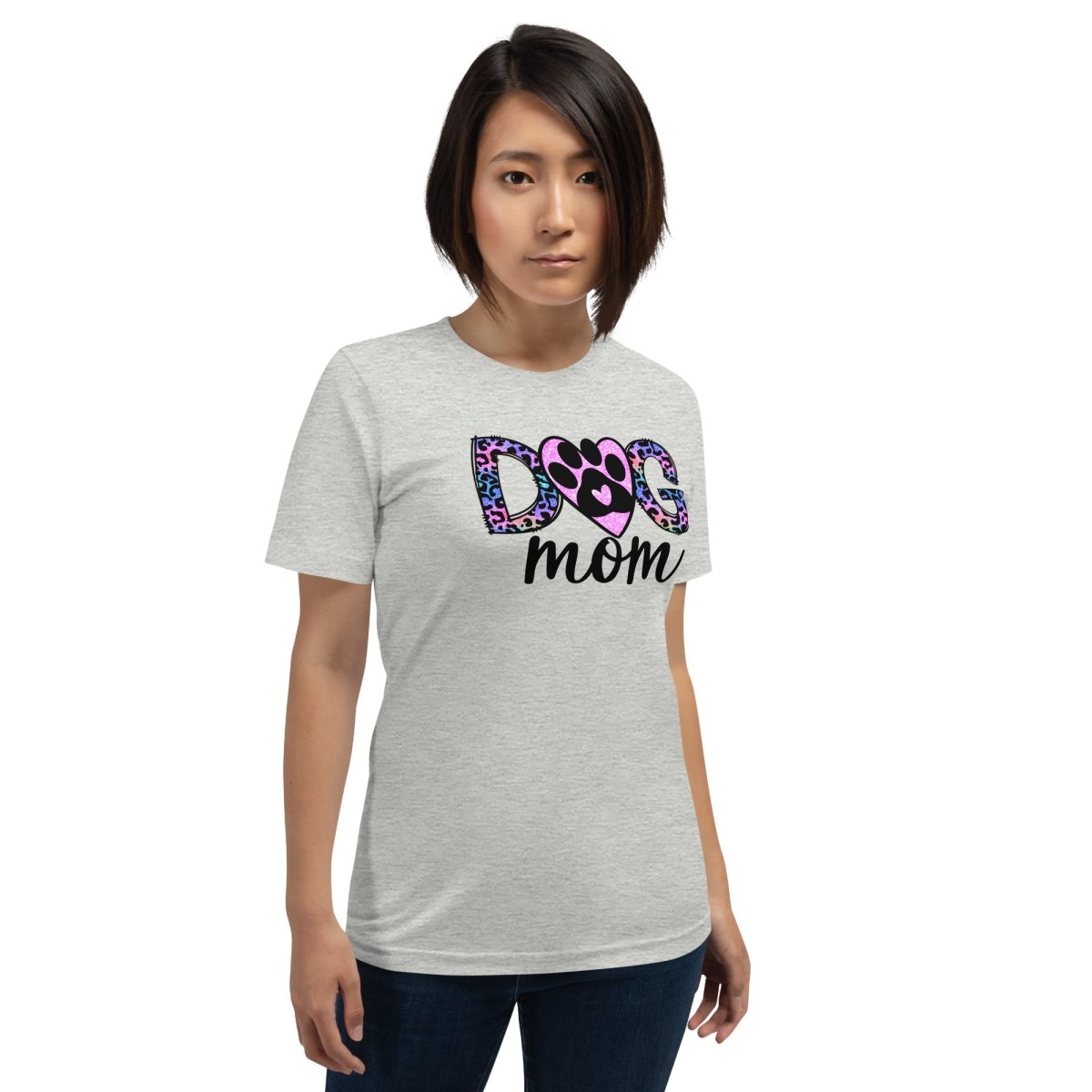 Dog Mom Leopard Paw T-Shirt - DoggyLoveandMore